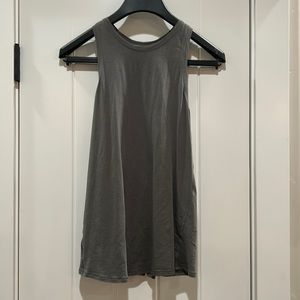 Olive green lululemon open/tie back tank top size 4